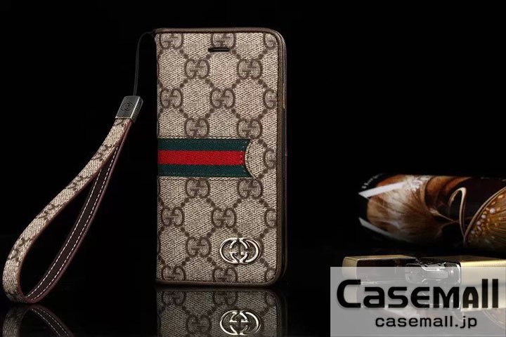 GUCCI iPhoneX ケース 手帳 ビジネス風