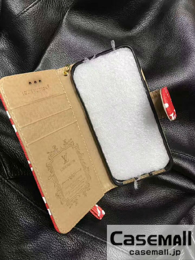 lv supreme iphone8plusケース 手帳