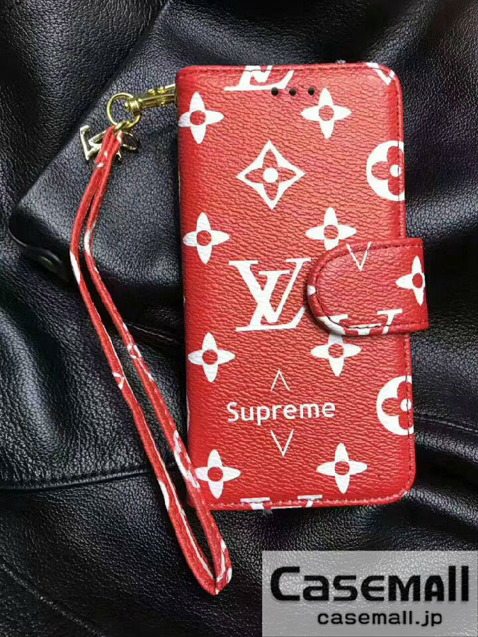 lv supreme iphone8ケース 手帳