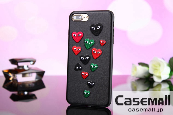 comme des garcons iphone7plusケース ハート柄