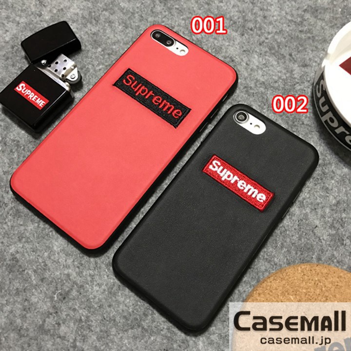 SUPREME iphone8ケース 刺繍ログ