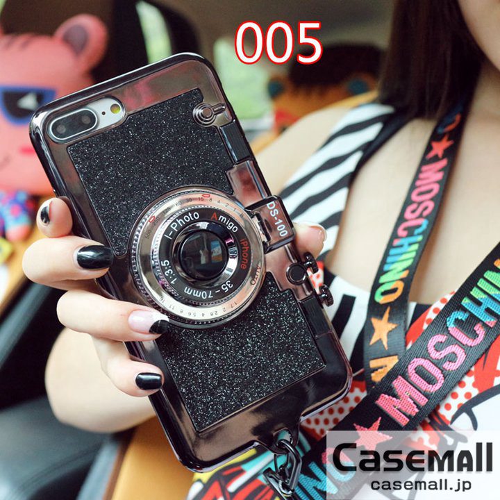 立体カメラ型 iphone8ケース 韓国風