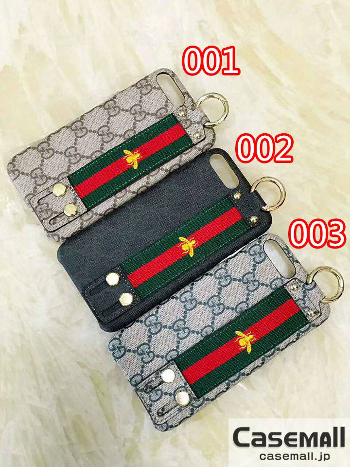 GUCCI iphone8 ケース ハンドベルト付き