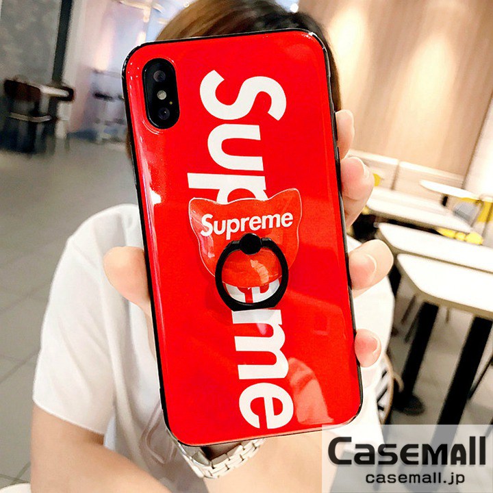 Supreme iphoneX ケース リングホルダー付き