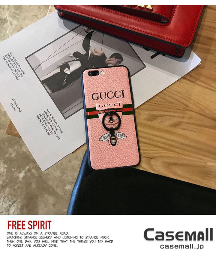 GUCCI iphonexケース リング付き