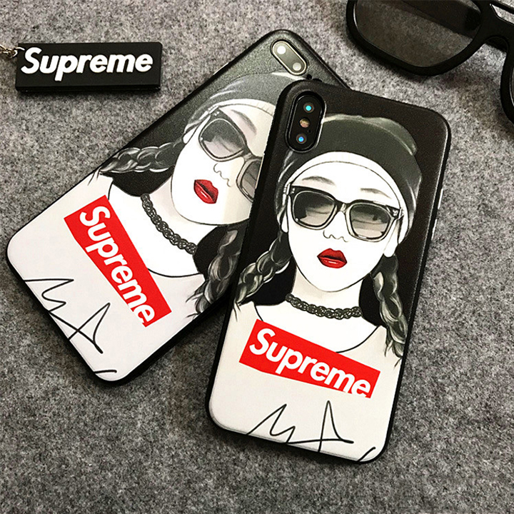 Supreme iphoneX/アイフォンテン ケース 個性少女