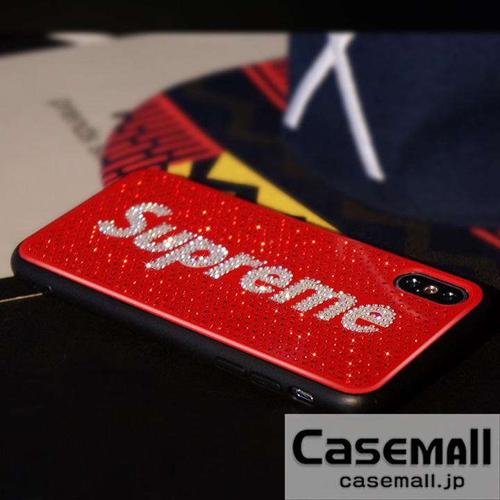 supreme iphone7PLUSカバー キラキラ