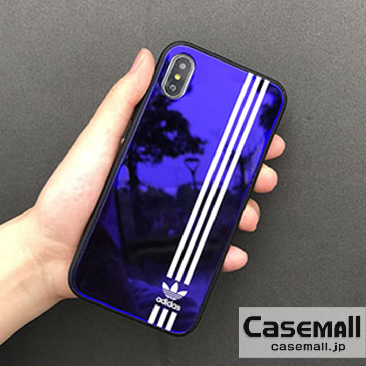 Adidas iPhone7PLUS カバー ブルー光