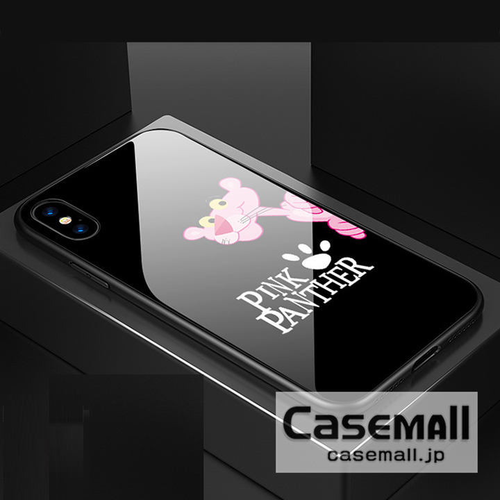 ピンクパンサー iPhoneXS Max ケース 背面ガラス