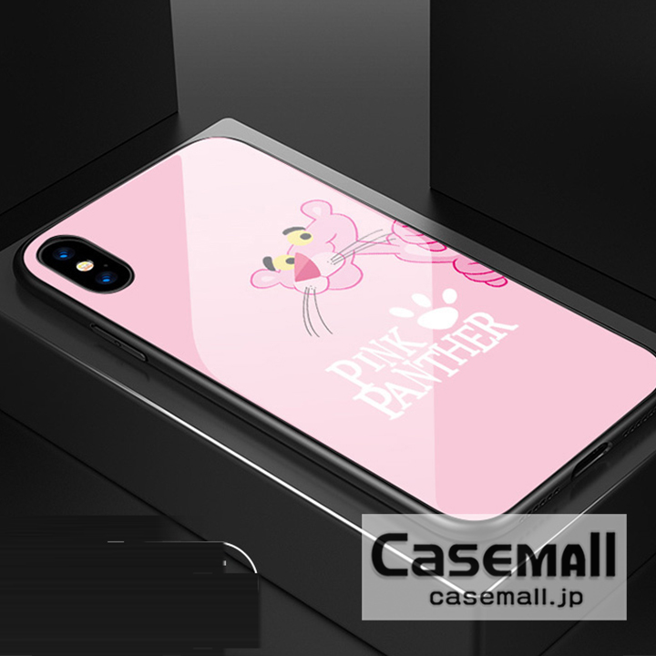 ピンクパンサー iPhoneXS/X ケース 背面ガラス