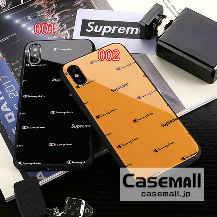 Supreme Champion iPhone XS Max ケース 背面ガラス