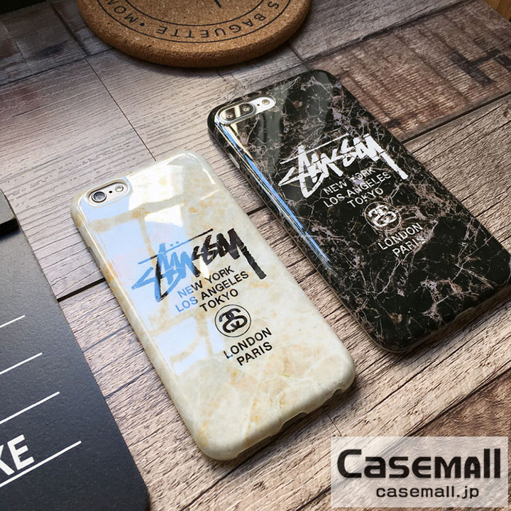 大理石柄 iphone8ケース STUSSY