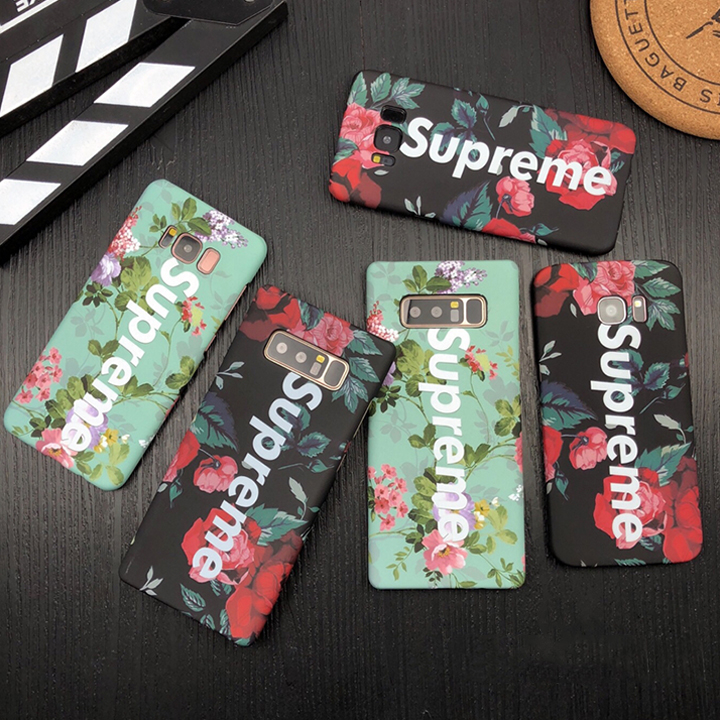 SUPREME Galaxy S8/S8 PLUS カバー 花柄 夜光