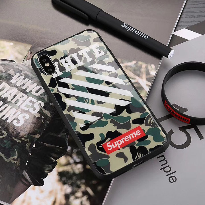 Off-White Supreme iPhone8ケース 迷彩