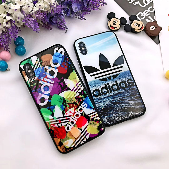 adidas iphonexケース 背面ガラス