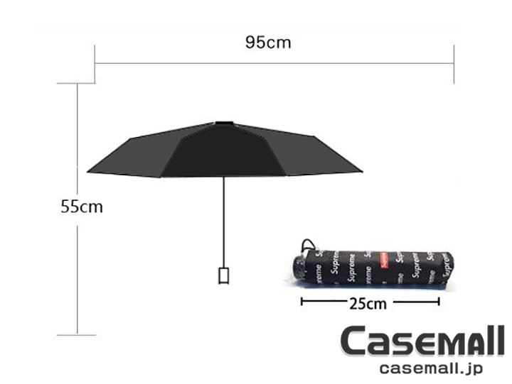 シュプリーム 折りたたみ傘 晴雨兼用