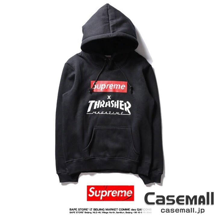 supreme thrasher フードパーカー