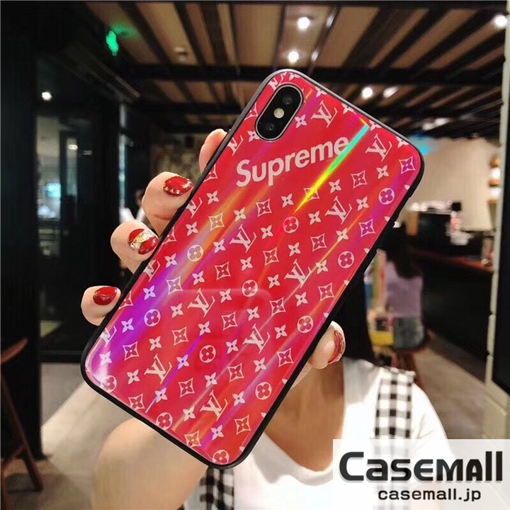 LV supreme iPhonexs max ケース 背面ガラス