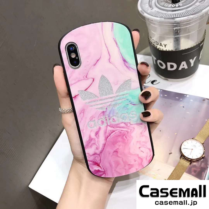 IPHONEXR 保護ケース Adidas ピンク 個性