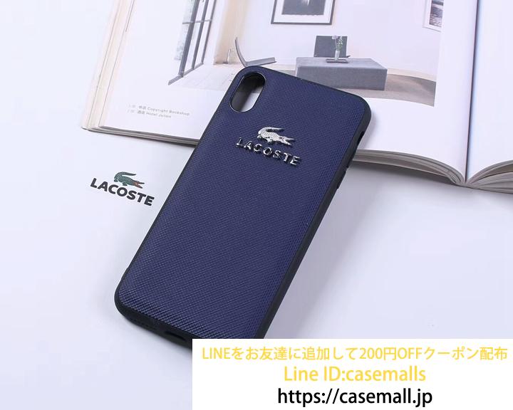 Lacoste iphonexs max ケース デコロゴ