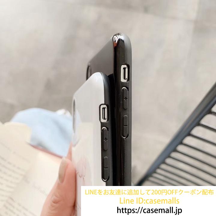 アイホンテン スマホケース ブラック ホワイト