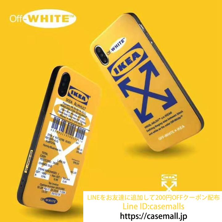off white iPhone8plus ケース 黄色