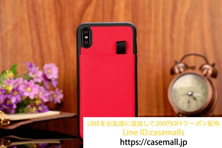 アイフォン8plus 保護ケース 黒赤青三色