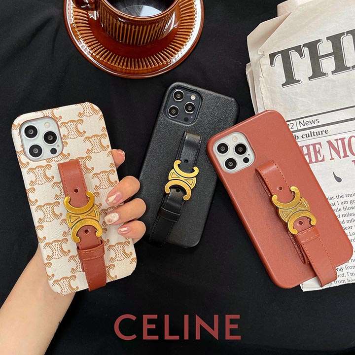 celine携帯ケースiphone12pro/12promax金属ロゴ付き