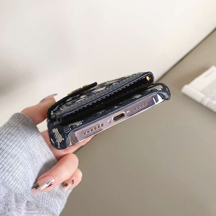 アイフォン 12Promax/12背面にカード入れ付きスマホケースdior