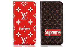 lv supreme iphone8ケース 手帳型