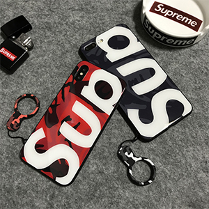 Suprme iphonex カバー 背面強化ガラス 