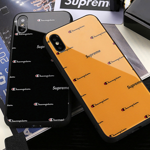 Supreme Champion コラボ iPhoneXS Max ケース 背面ガラス