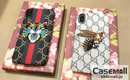 グッチ パロディ iphoneXケース 刺繍風