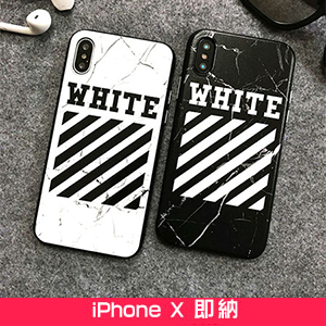OFF-WHITE iPhoneXケース 大理石柄 カップル