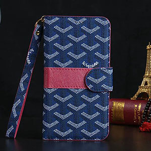 GOYARD iphone7ケース 手帳型 ブルー