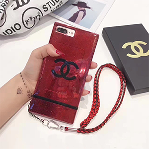 iPhone8 ケース CHANEL レッド