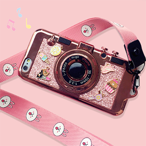 iphone7s plusケース カメラ型 ピンク