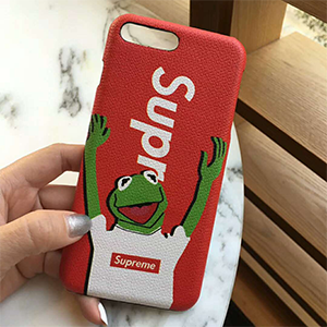 Supreme カーミット iphone8ケース レッド