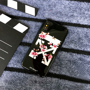 OFF WHITE iphonexケース 桜 ブラック